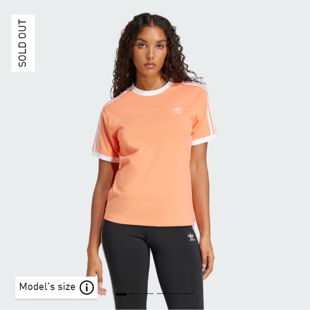 🔵 3/$30 Adidas Pink T-Shirt with White Stripes
